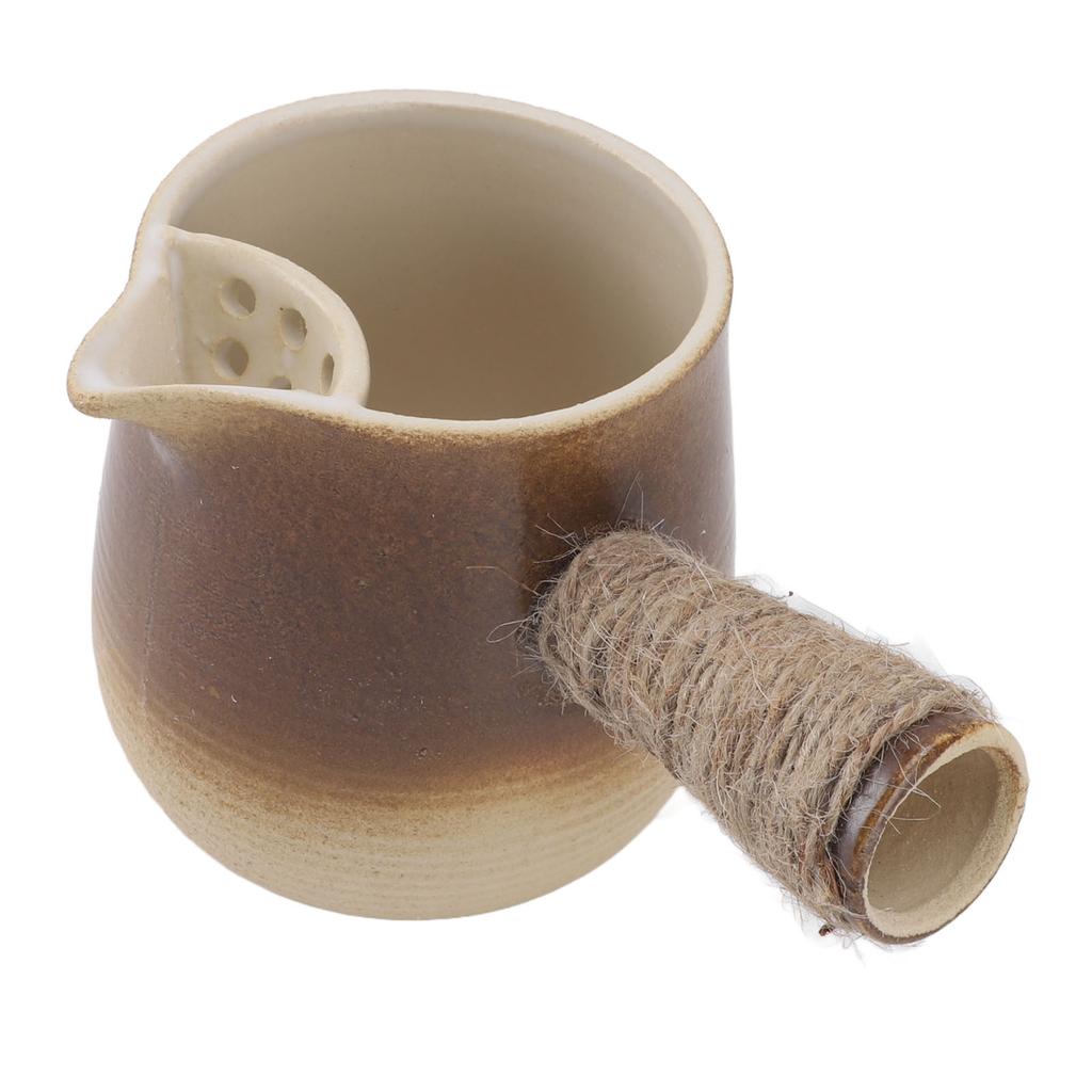 Rustikální keramický čajník, Elegantní čínský čajník na vaření vody, Přípravu čaje, 17 cm, 455 g, Bohatý na minerály, Původní chuť,