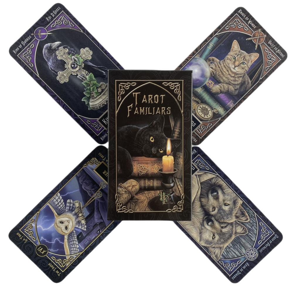 Cats Tarot Familiars Cards A 78 Deck Oracle English Visions Divination Kittens Edition Board Deck Playing Games