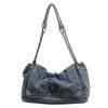 Denim Bag Women's 2025 Summer New Fashion Chain Bag Large Capacity Tote Bag Shoulder Messenger Bag
