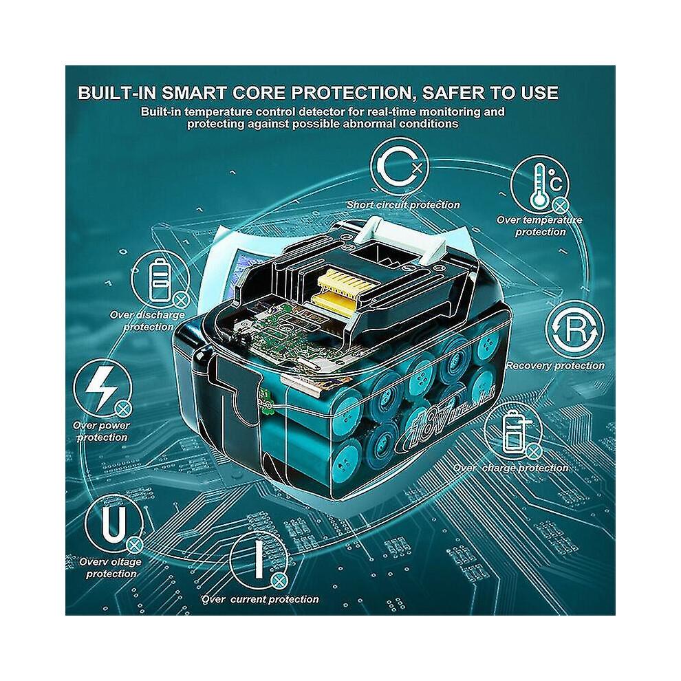 2 Pack For Makita 18v Battery 6.0 Ah Lxt Li-ion Bl1850b Bl1830b Bl1860b Cordless,100% New