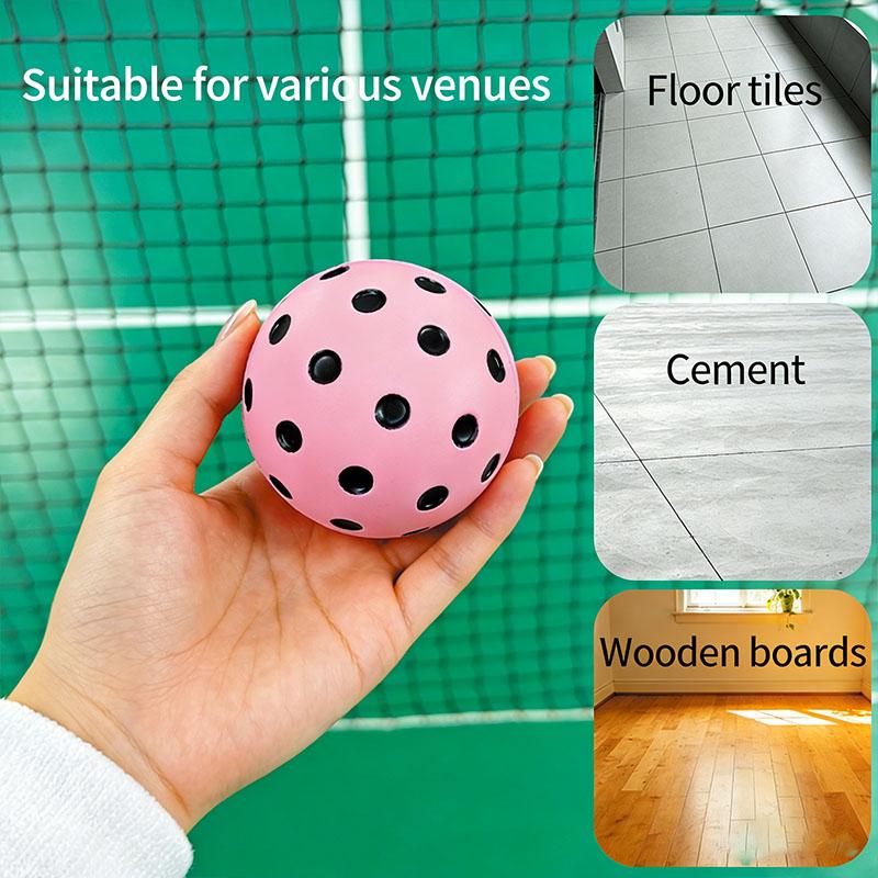 3Pcs 74mm Silent Pickleball Quiet Training Balls Soft Wear-resistant