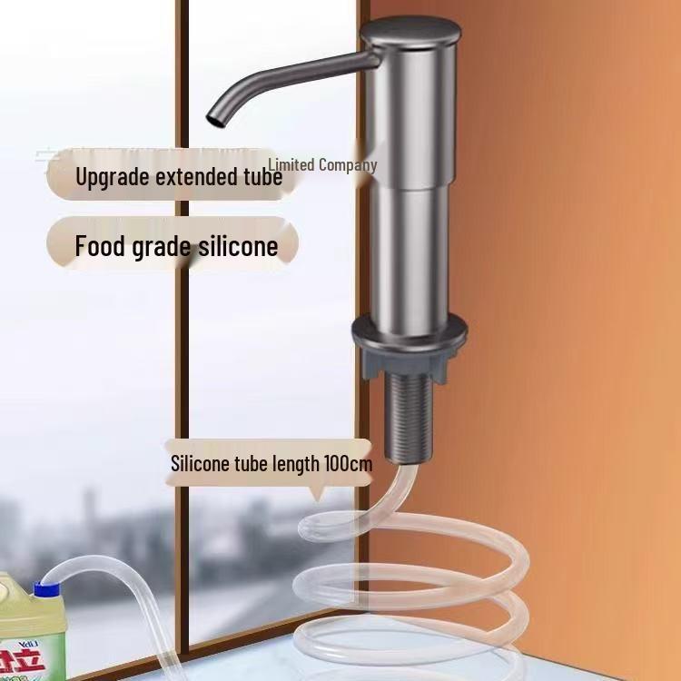 Dish Soap Dispenser with Extension Tube for Kitchen and Vegetable Wash