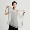 New 100% Lightweight Silk Chiffon Pearl Yarn Square Scarf, Fashionable and Versatile, Exquisite Silk Scarf for Women