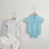 Trendiger Frosch Baumwoll Baby Strampler - Kurzarm Cartoon Jumpsuit