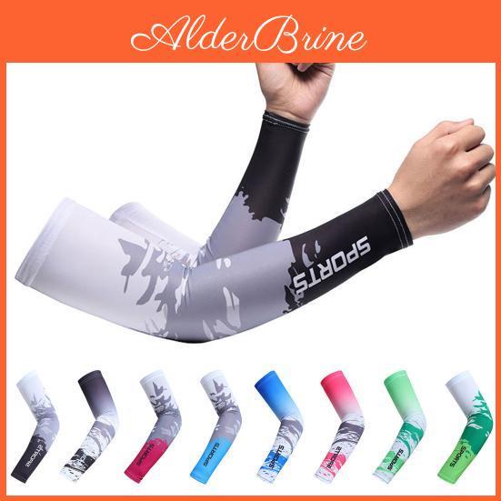 Ice Summer Pair Silk 1 Arm Sleeves Uv Sun Protection Breathable Antislip Elastic Men Women Outdoor Cycling Fishing Long Cooling Arm Cover