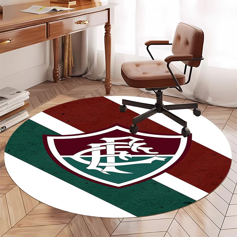 Fluminense FC Printed Round Rug Carpet Chair Rug Area Rug Entryway Doormats,for Office Chair Living Room Bedroom Kitchen Room.