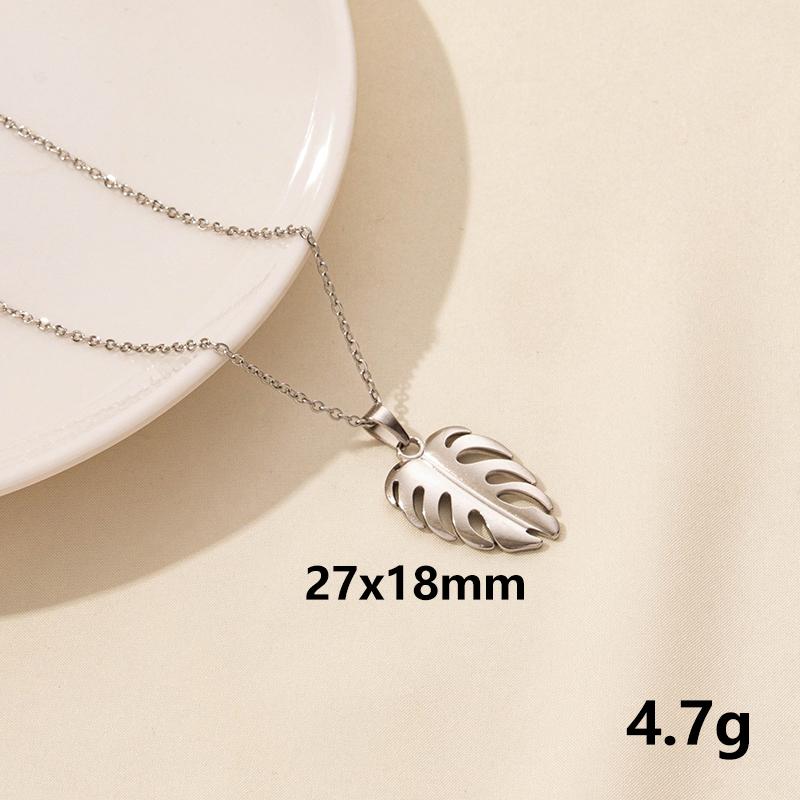 Plant Tree Leaves Pendant Necklace Ginkgo Leaf Charm Stainless Steel Necklaces For Women Men Jewelry Fashion Gold/Silver Color