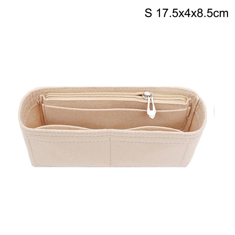 1PZ Organizer Borsa in Feltro, Organizer per Trucco, Rivestimento Perfetto per Borse da Donna di Marca e Pochette per Cosmetici