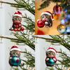 Creative Christmas Cat Hanging Ornament Acrylic Car Decoration For Holiday Cheer
