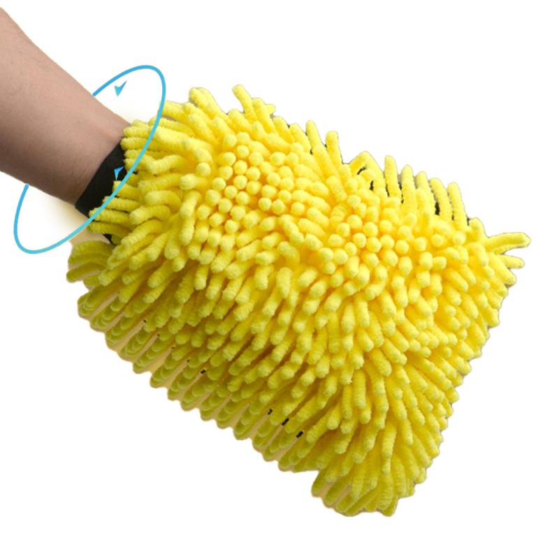 Car Premium Washing Gloves Waterproof Microfiber Chenille Gloves    Detailing Sponge Brush Auto Care Double-faced Glove
