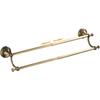 Antique Bronze Brass Double Towel Bar,Adjustable 15.5 To 27.5 Inch Bath Towel Bar Rack for Bathroom Towel Holder, Wall Mounted Bathroom Hardware