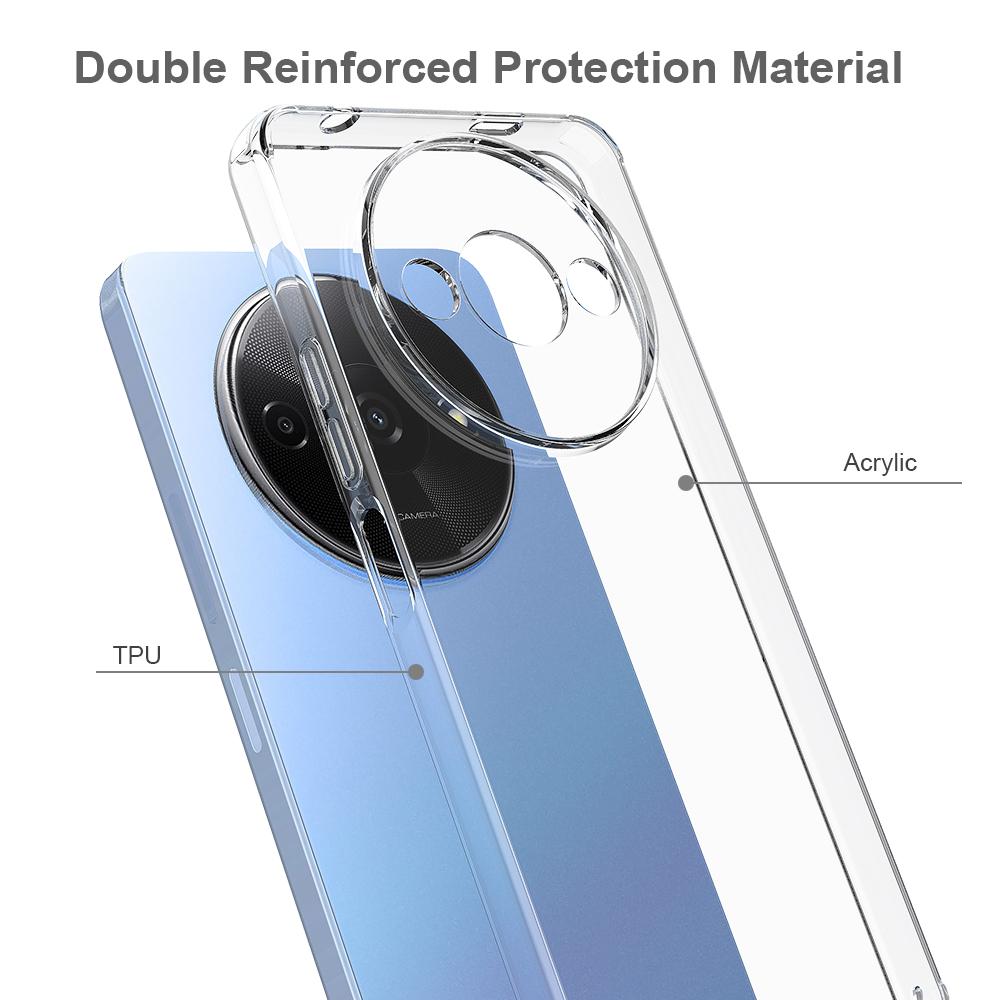 For Xiaomi Redmi A3/Poco C61 4G/Poco C61 4G Phone Case Scratch-resistant TPU+Acrylic Clear Cover