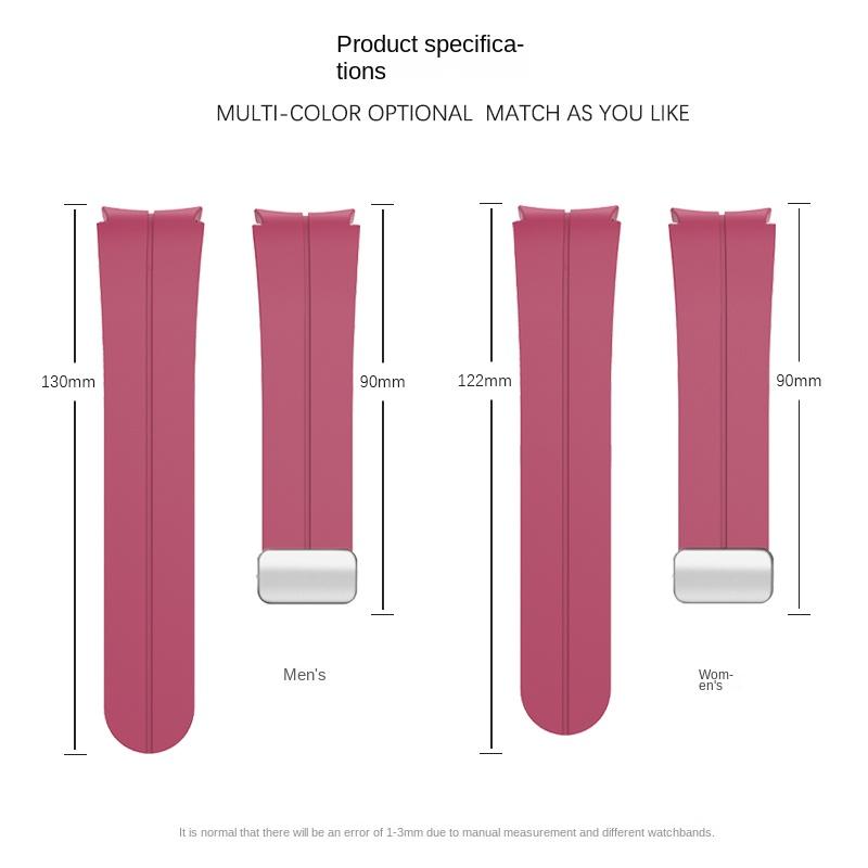 Original Silicone Band for Samsung Watch 4/5 Pro 40mm 44mm 45mm Strap Magnetic Folding Buckle for Galaxy Watch 4 Classic 42 46mm Accessories