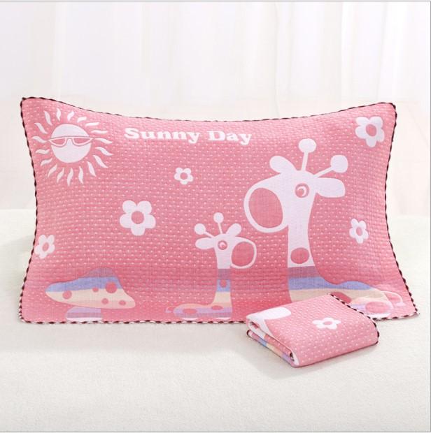 

Трехслойная марлевая хлопковая подушка-полотенце, мягкий впитывающий чехол, Four Seasons, для домашнего использования, 52x78 52x78cmx2pcs