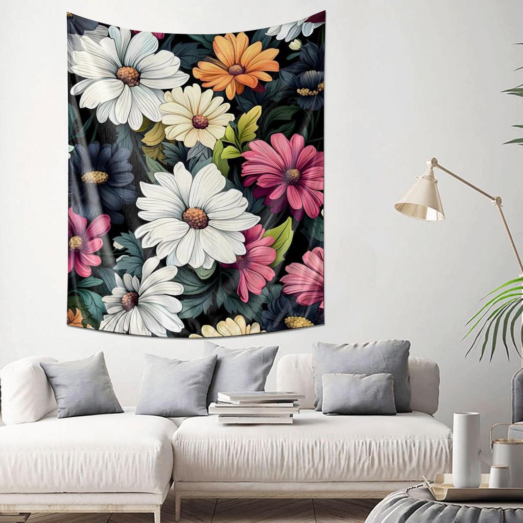 Colorful Floral Bohemian Style Tapestry Ideal Art Decor for Living Room  Bedroom