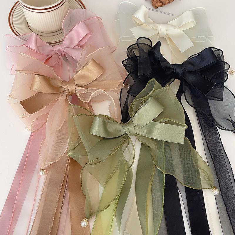 Fabric Bow Hair Clip Girl Simple Fashion Korean Spring Clip Hair Accessories