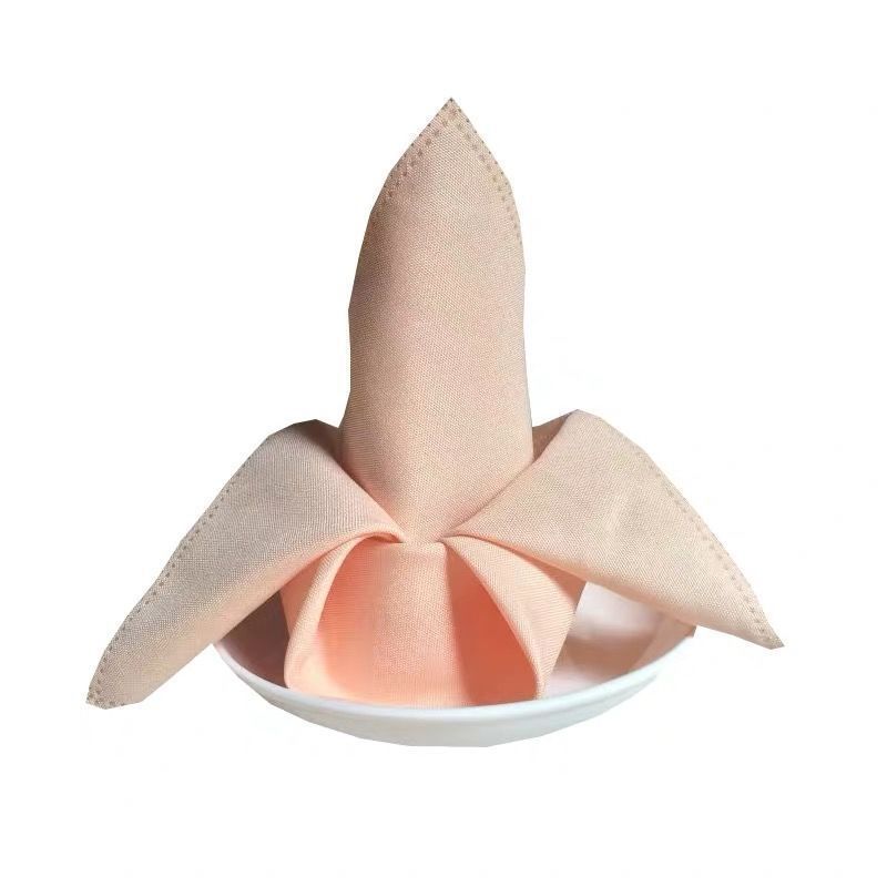 Napkin Cloth, Solid Color Red, Hotel Restaurant, Western Restaurant, Coffee Shop, Placemat Cloth, Folded Flower Saliva Cloth, Cup Wiping Cloth