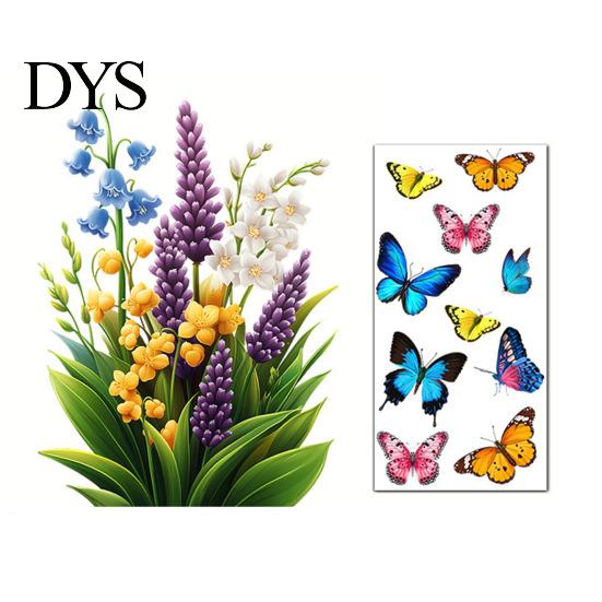 Blumenmuster Fensterfolie Sonnenfänger Statische Folie, Schmetterling Selbstklebender Glasaufkleber, Heimdeko Abdeckung Abnehmbar Sichtschutz für Büro