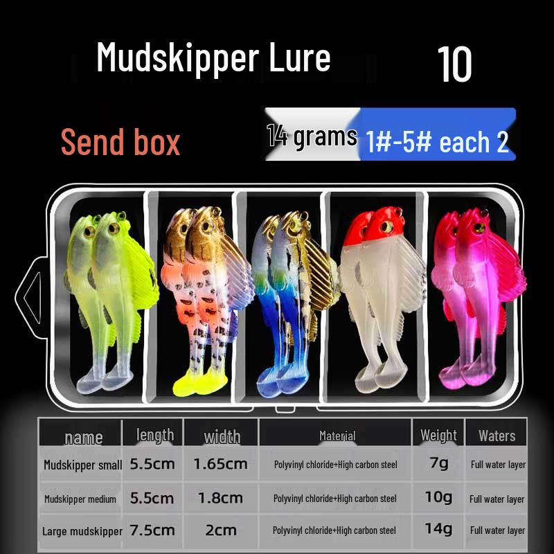 Mudskipper Anti-Snag T-Tail Soft Bait Lure for Bass, Catfish, Blackfish & Mandarin Fish