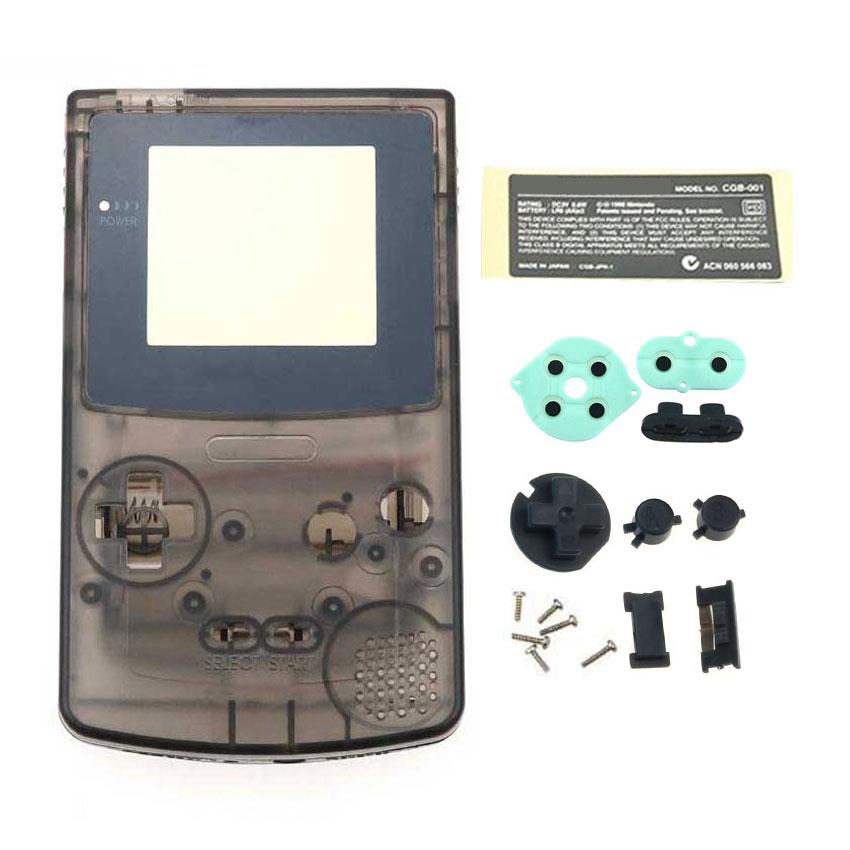JCD Kunststoffgehäuse für Gameboy Advance GBC-Konsole mit Tasten, Schrauben, Aufklebern und Etikettenteilen