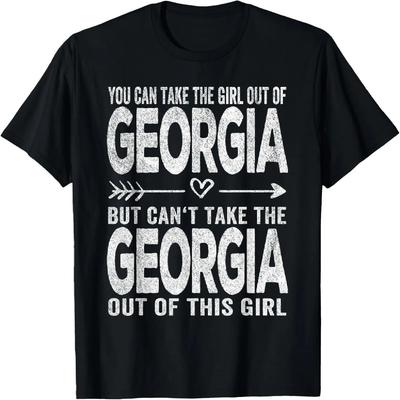 Mädchen Aus Georgia Heimatort Zuhause Georgia T-Shirt