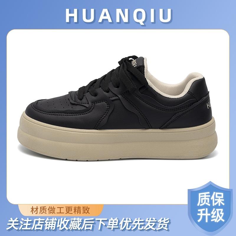 Globale Damen Schuhe Plateau Erhöhung schwarze Brettschuhe Damen 2025 neue virale Trends lässige Sportschuhe ZHQ3157