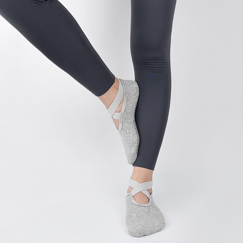 

Носки для йоги для женщин, Нескользящие носки для пилатеса с нескользящей подошвой, Подходят для балета, пластики, танцев, дома, тренировок серый