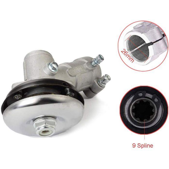 Boîte de vitesse débroussailleuse - AIMOONSA - 26 mm ID, 9 cannelures - Anti-rouille - Alliage aluminium/acier - Universelle