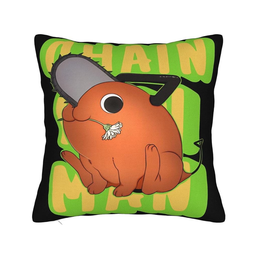Chainsaw Man War Gurl Pillow Case Square Pillow Cover For Living Room Bed Chair Retro Trendy Cushion Cover