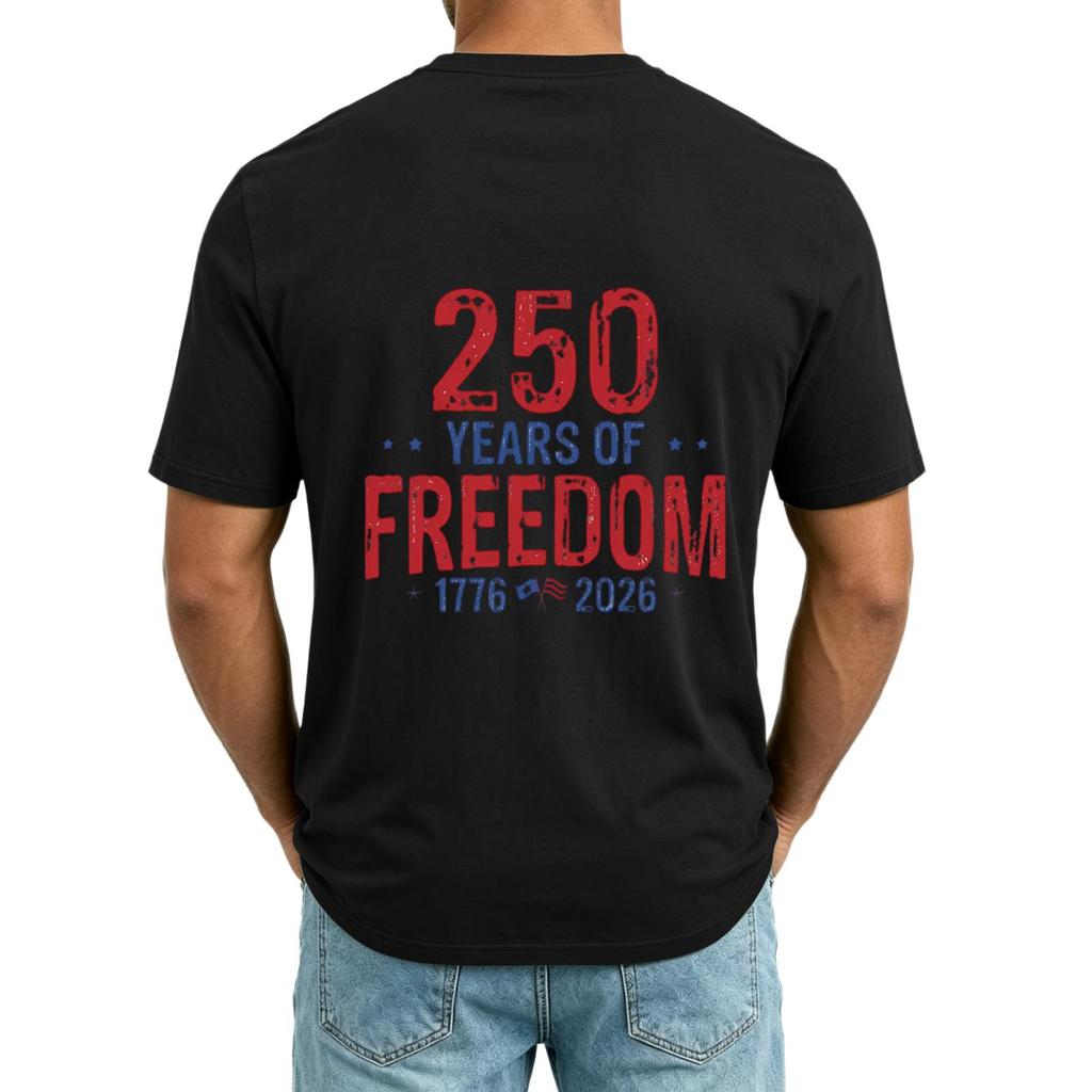 Men's V-Neck Independence Day Printed Short Sleeve Casual T-Shirt Tops