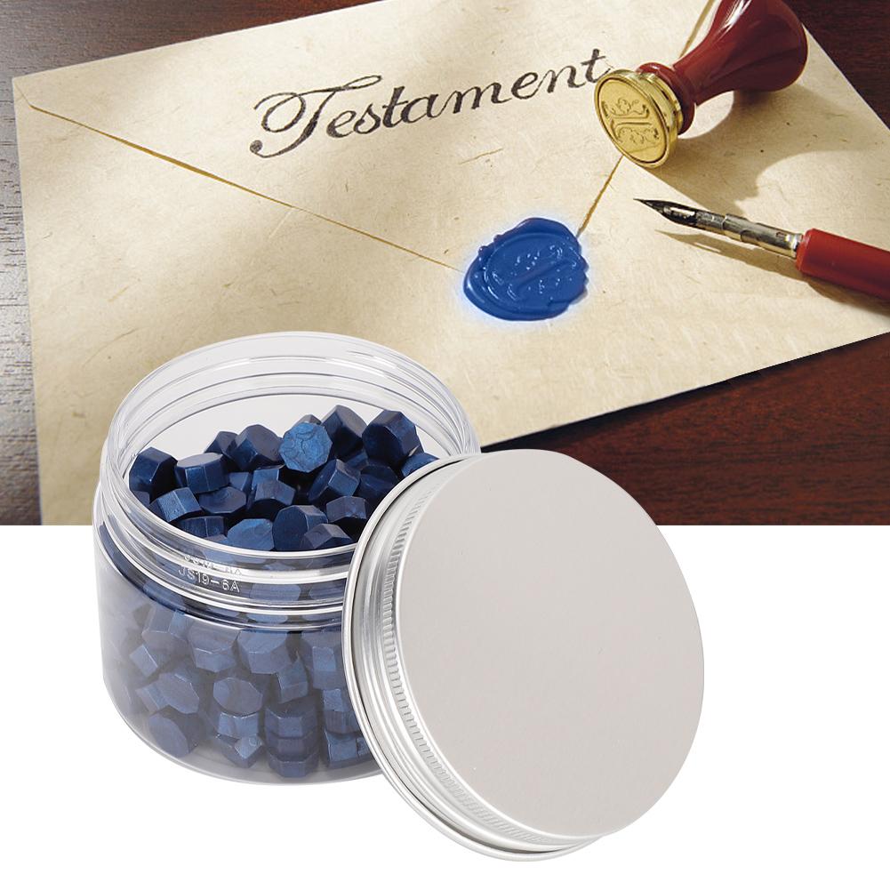 200Pcs Sealing Wax Octagon Seal Pearlescent Suit Bottle Packing for Envelopes Documents Wedding