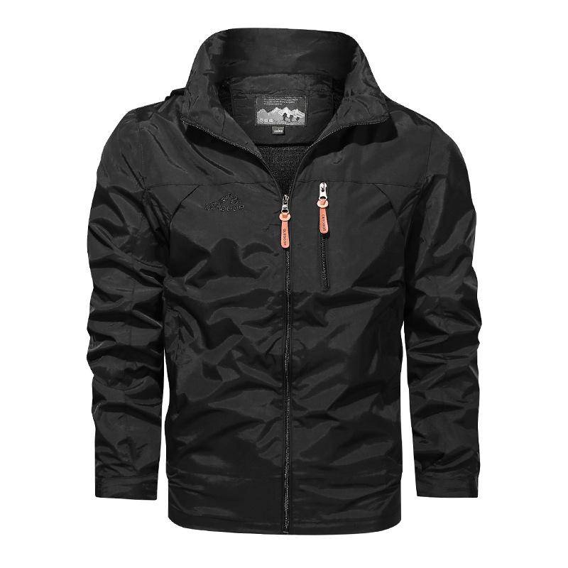 2022 Men's Plus Size Waterproof Windbreaker: Hooded, Windproof, Spring/Autumn Jacket