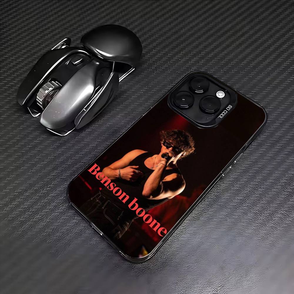 B-Benson Boone Singer Phone Case For iPhone17,16,15,14,13,12,11 Plus,Pro Max Colored Silver Plated Inside Cover