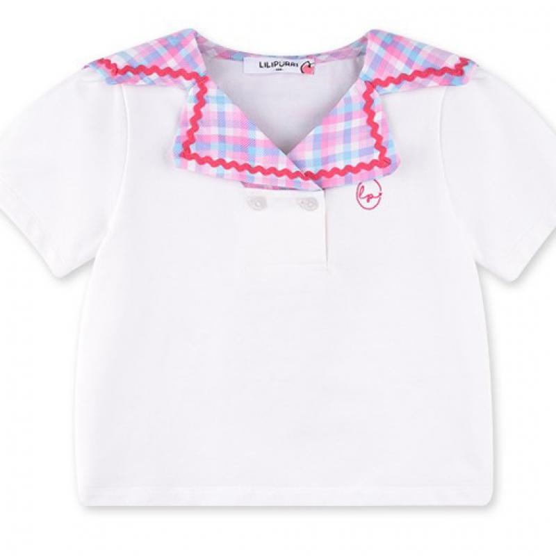[lilypuri] Summer Preppy Top And Bottom Suit  2color 