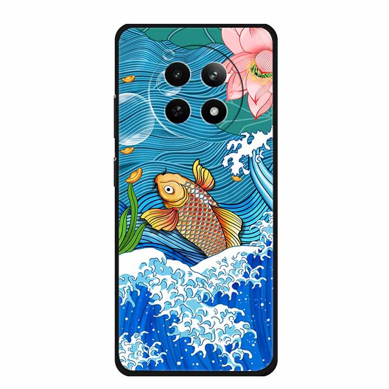 Embossed Textured Colored Soft Case for Realme 12 5G Phone