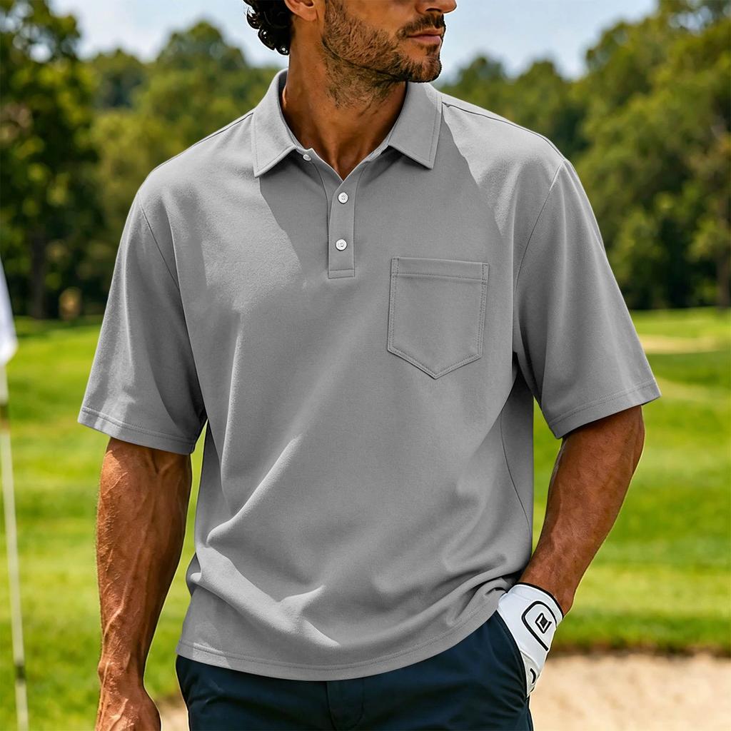 Men's Casual Short Sleeve Button Down Shirt Lightweight Breathable Summer