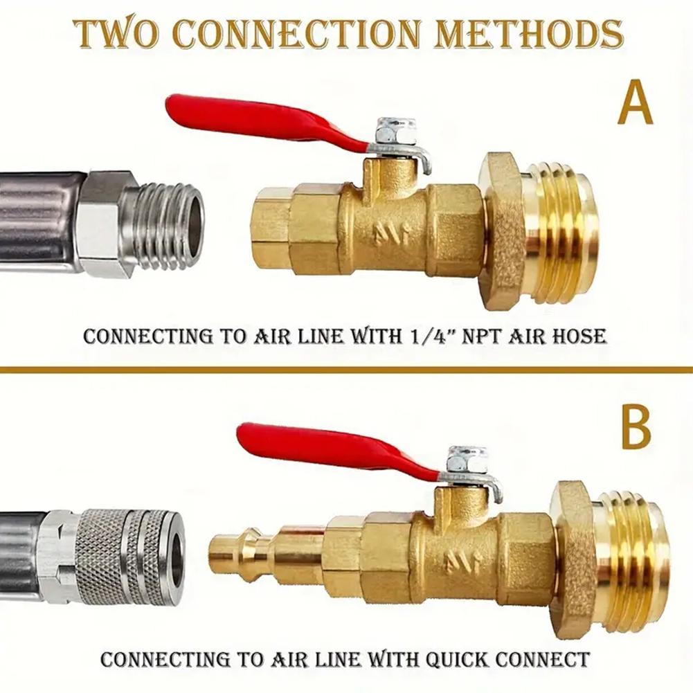 High Pressure Washer Gun Ball Calve Water Switch Copper Pipe Joint Nozzle Valve Plug Fittings 3/4 Male And Female Thread