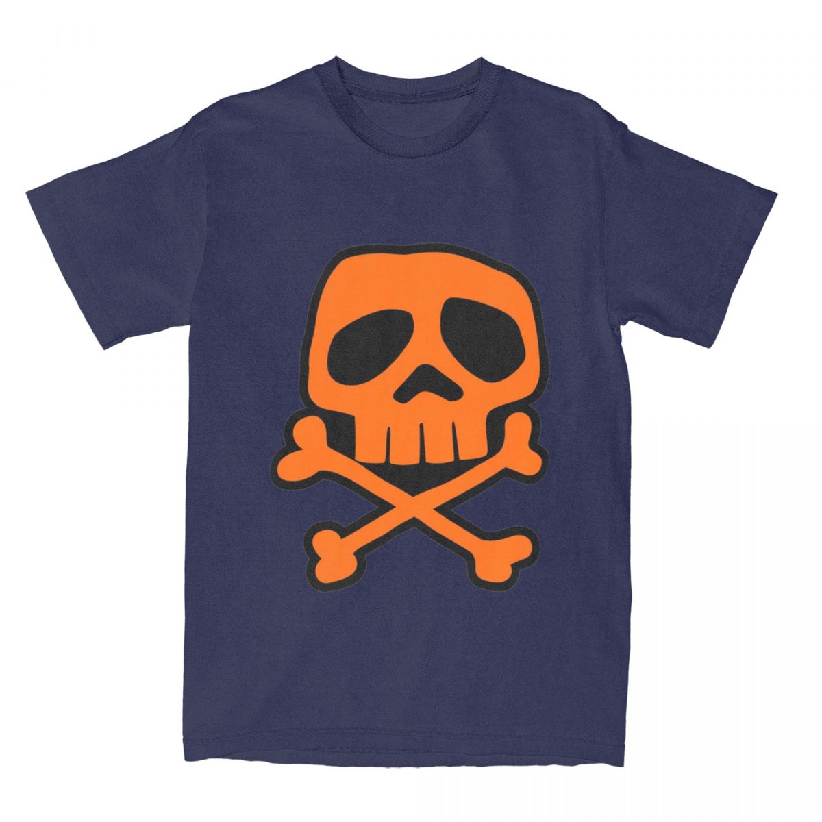 

Funny Old School Punk Rock Skull TShirt Men 100Cotton Short Sleeve Captain Harlock Crewneck Top Tee 4XL