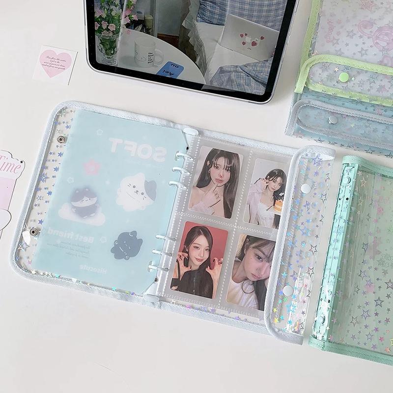 A5 Binder Photocard Albums Kpop Photocard Holder Album for Idol Cards Collect Book Binding Button Lock Photocard Binders