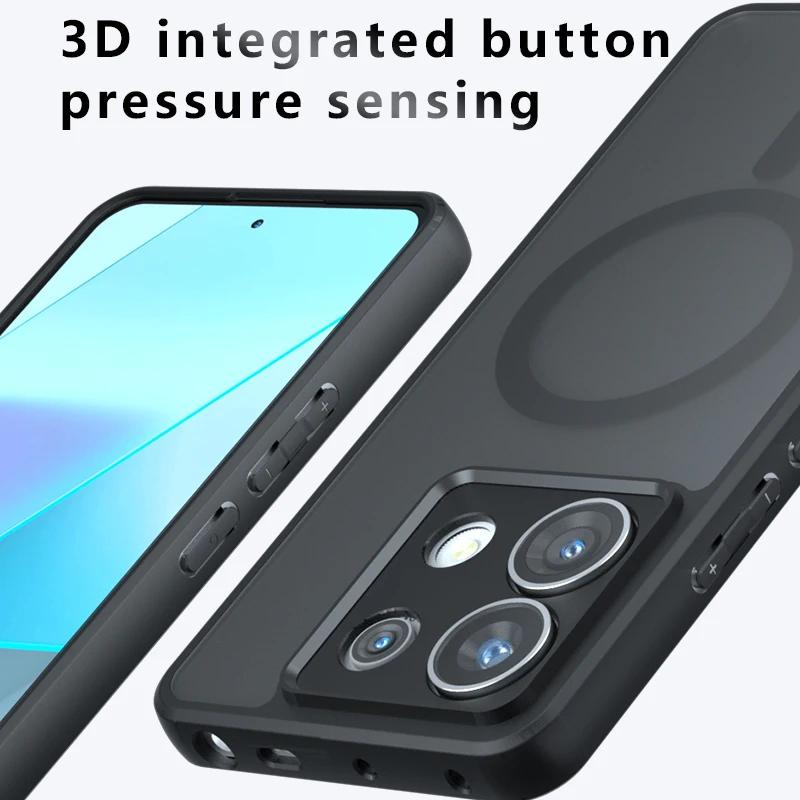 For OPPO Realme GT 7 Pro Magsafe Magnetic Acrylic Matte Case For Realme GT 6T NEO 6 SE Shockproof Transparent Cover Hard Bumper