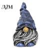 Waterproof Balcony Accents Colorful Hat Gnome Resin Statue, Faceless Dwarf Figurine with Wrinkled Hat, Healing Home Decor Garden Ornament, Indoor
