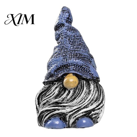 Waterproof Balcony Accents Colorful Hat Gnome Resin Statue, Faceless Dwarf Figurine with Wrinkled Hat, Healing Home Decor Garden Ornament, Indoor