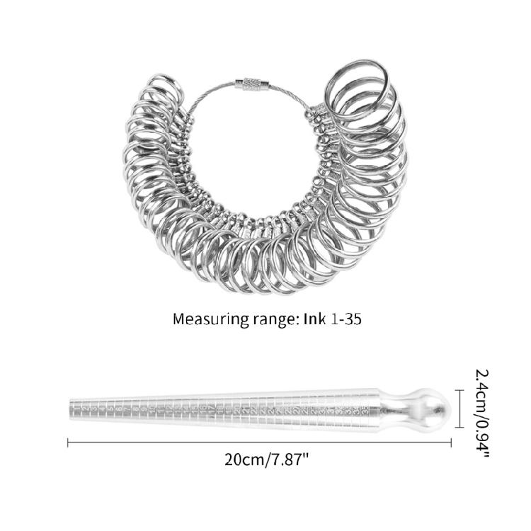 Ring Mandrel & Ring Sizer Guage Ring Stick Finger Sizer for Jewelry Making