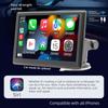 Universal 7 Inch Car Multimedia Screen BT Portable Digital FM Radio Wireless CarPlay Android Auto WIFI Car Navigation High-definition Reversing Camera