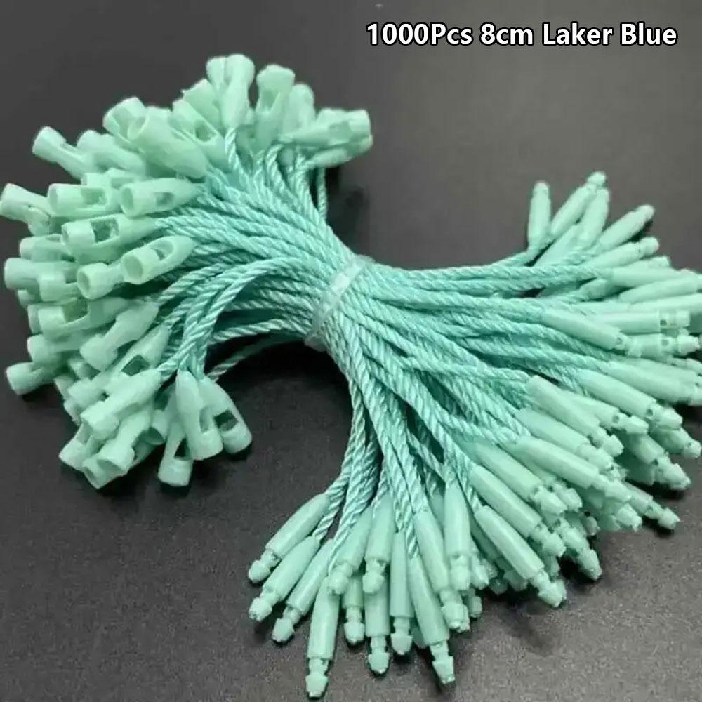1000 Peças/lote Comprimento 8cm Corda para Etiqueta de Roupa Fixadores de Amarração de Poliéster Cordões para Etiqueta Acessórios para Etiquetas de Roupa DIY