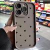 Phone Case For iPhone 16 15 13 14 Pro Max 15 11 12 14 Pro 7 8 Plus XR X XS Max SE Love Heart Print Matte Soft Shockproof Cover