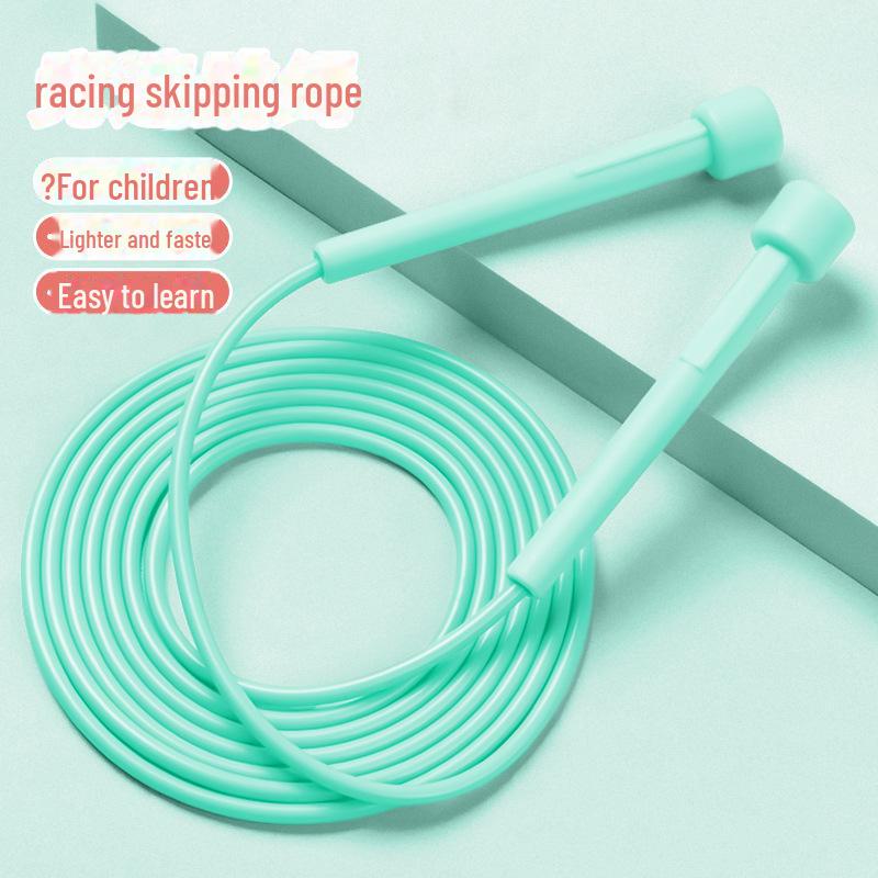 PVC Speed Jump Rope for Kids: No-Knot Design for Fitness & Training in Schools