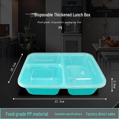 Jianmei Box King 3-Compartment Disposable Meal Box