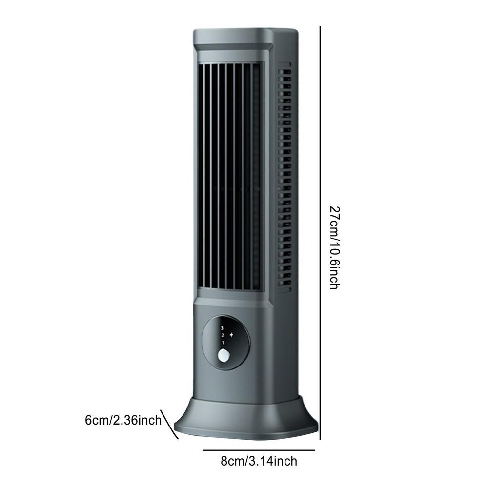 Small Rechargeable Desktop Fan Desktop USB charging small fan 3 speeds with rotating base portable office home small tower fan