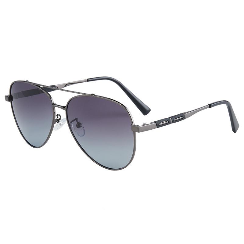J8588 Ultra-Light European Aviator Sunglasses: Men's Large Frame Polarized UV Protection for Driving and Fishing.